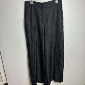 House Of Harlow 1960 Wide Leg Crepe Pants Women's Size Large Elastic Waist Black
